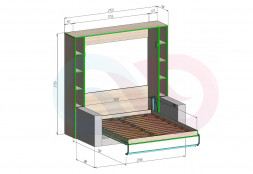 Шкаф-кровать трансформер с диваном Мэлми-2
