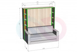 Шкаф-кровать трансформер с диваном Мэлми-2