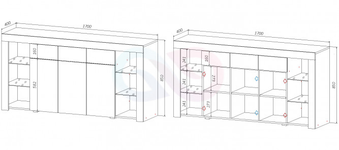 Комод Бронкс с ящиками