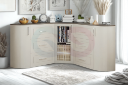 Угловой радиусный комод Эллизиум