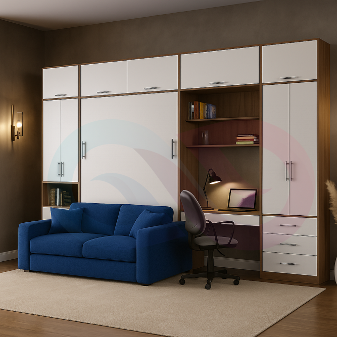 Шкаф-кровать трансформер с диваном Миролла