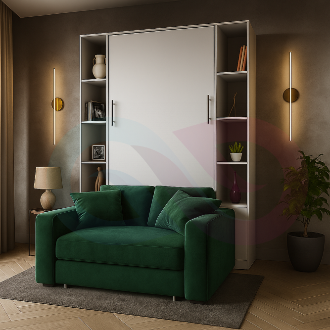 Шкаф-кровать трансформер с диваном Мэлми-1