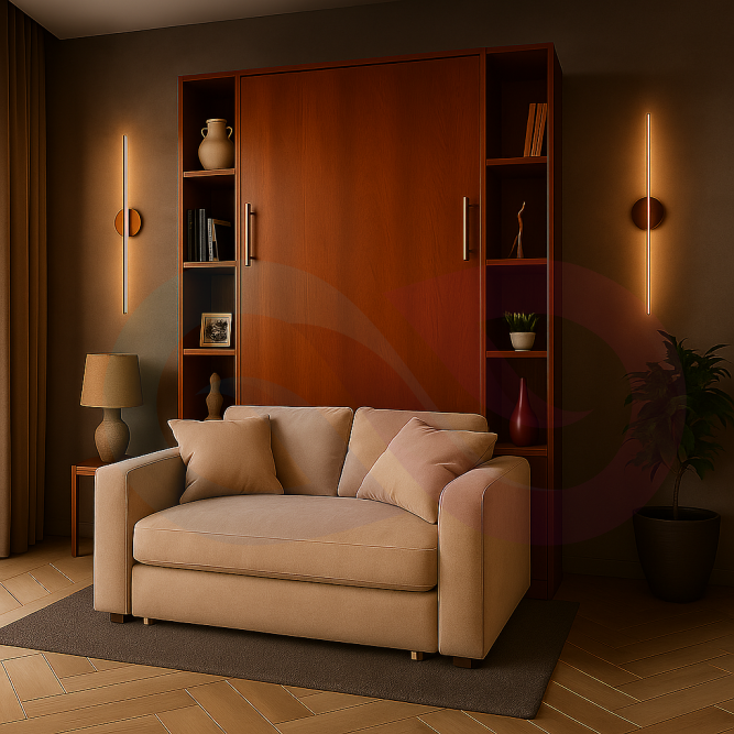 Шкаф-кровать трансформер с диваном Мэлми-1