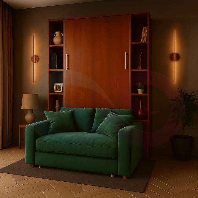 Шкаф-кровать трансформер с диваном Мэлми-1