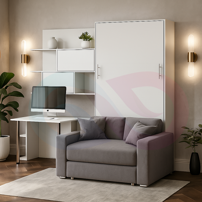 Шкаф-кровать трансформер с диваном Вивьен