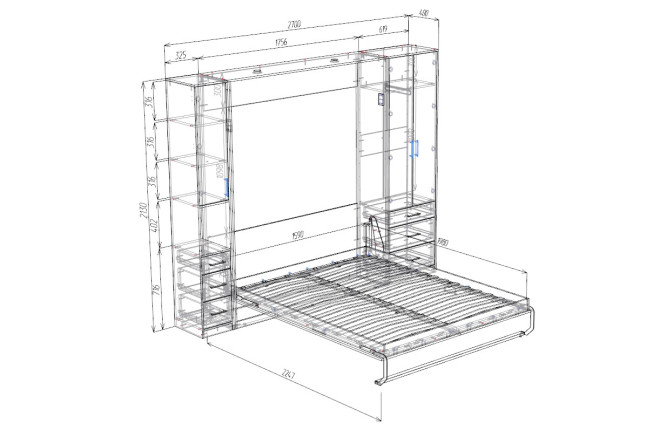 Шкаф-кровать трансформер Айви