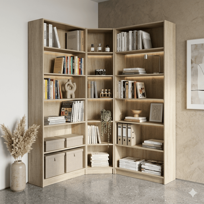 Угловой стеллаж Билли-6