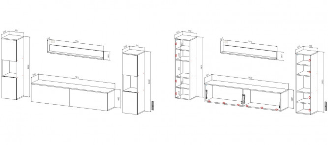 Стенка в гостиную Моррис