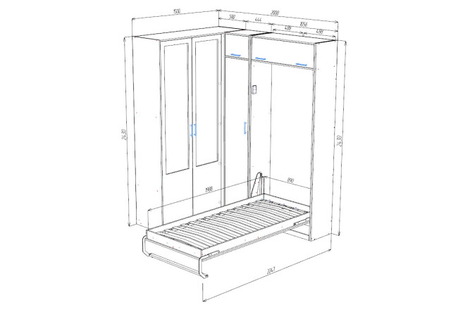 Шкаф-кровать Фрост