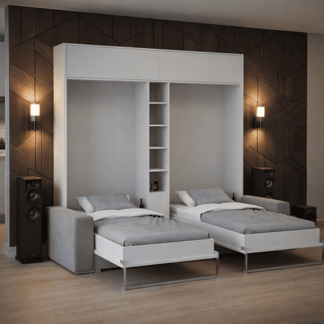 Шкаф-кровать с диваном Дабл-3